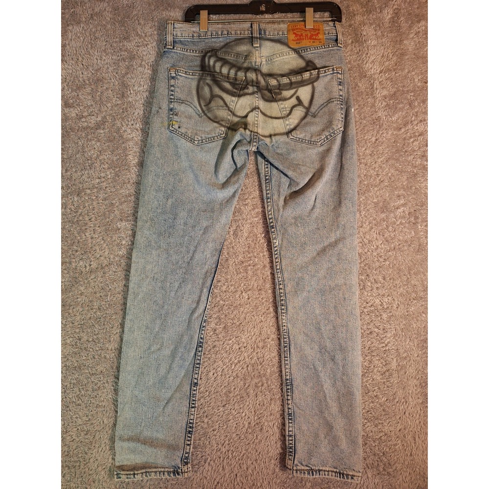 Levis 512 Slim Taper Jeans 30x30 LightWash Paint Graffiti Splatter Grunge Skater